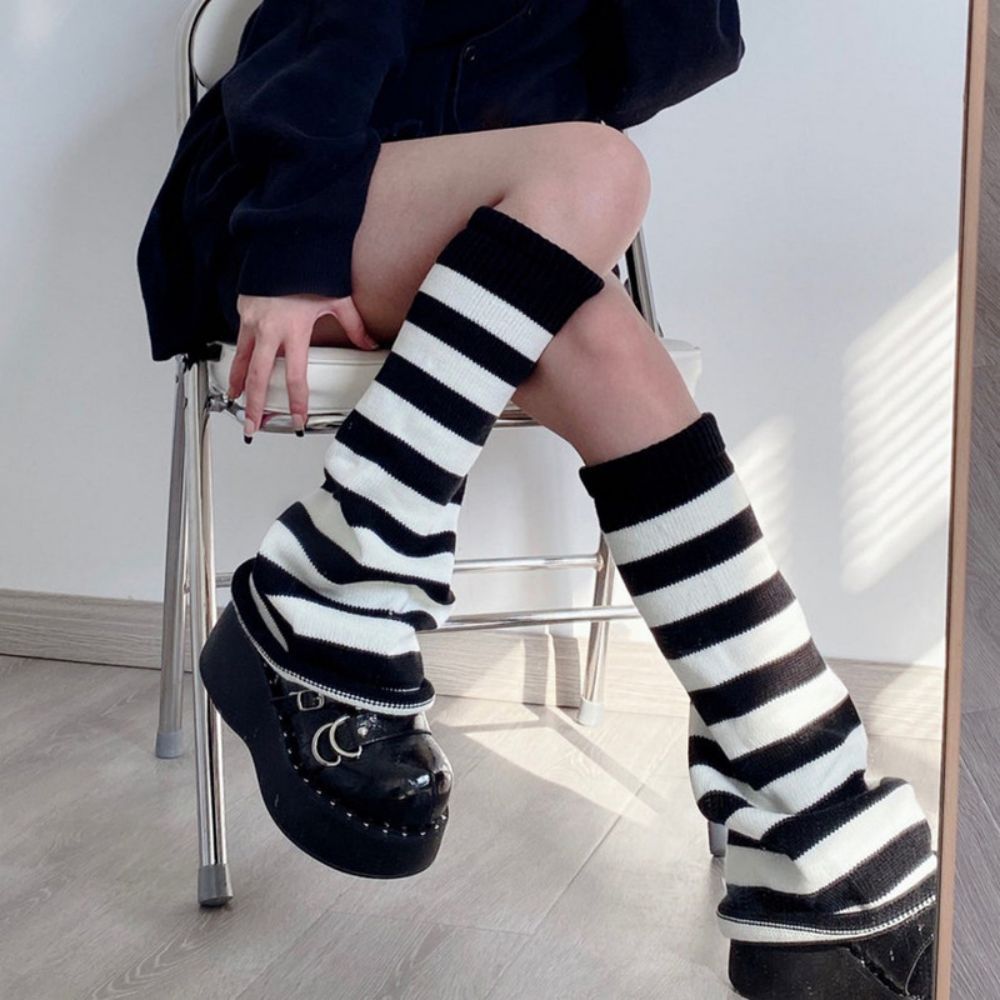 Calcetines De Pila De Punto De Tubo Medio Calcetines De Lana Cálidos De Invierno De Pierna Ancha Para Mujer - MyFaceSocksES