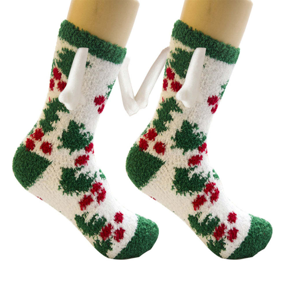 Calcetines Navideños Tomados De La Mano Calcetines Magnéticos De Mano En Mano Regalos De Navidad Únicos - MyFaceSocksES
