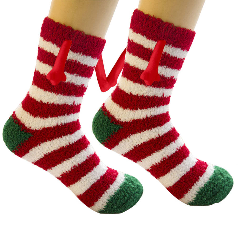 Calcetines Navideños Tomados De La Mano Calcetines Magnéticos De Mano En Mano Regalos De Navidad Únicos - MyFaceSocksES
