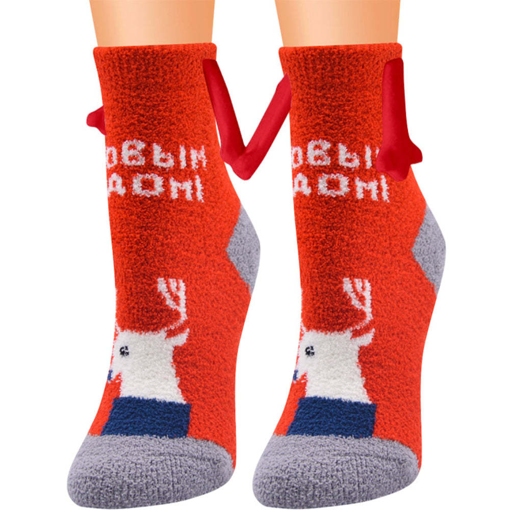 Calcetines Navideños Tomados De La Mano Calcetines Magnéticos De Mano En Mano Regalos De Navidad Únicos - MyFaceSocksES