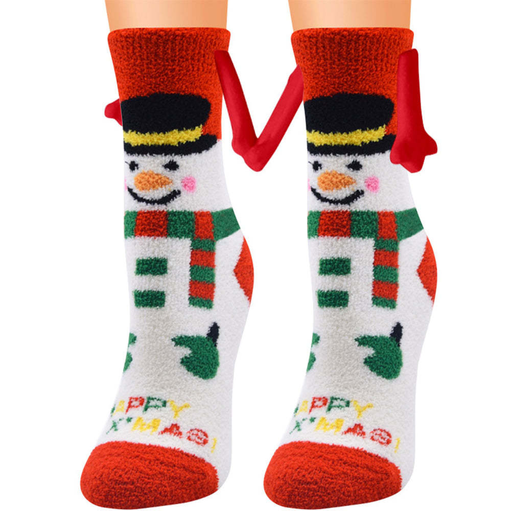 Calcetines Navideños Tomados De La Mano Calcetines Magnéticos De Mano En Mano Regalos De Navidad Únicos - MyFaceSocksES