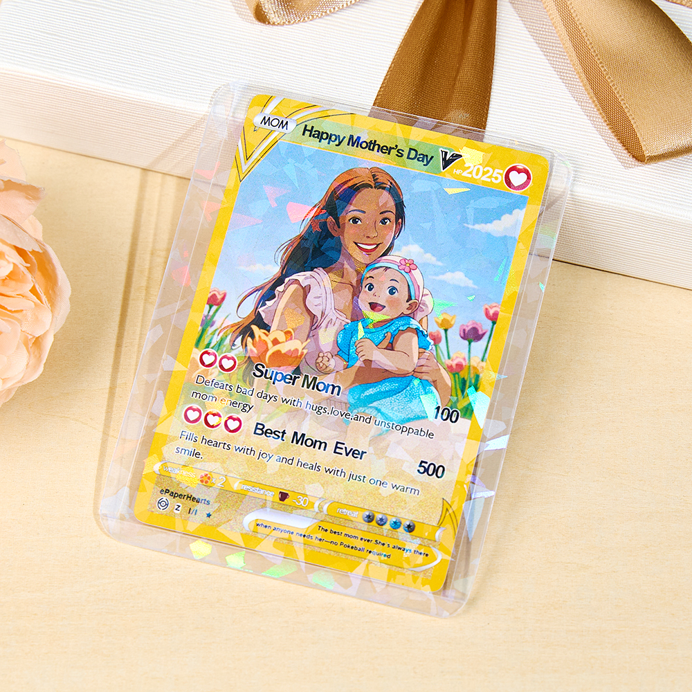 Tarjeta De Pokémon Para El Día Del Padre, Tarjeta De Pokémon Personalizada, Regalo Para Papá, Regalo Para El Día Del Padre, Idea De Regalo De Pokémon Personalizada - MyFaceSocksES