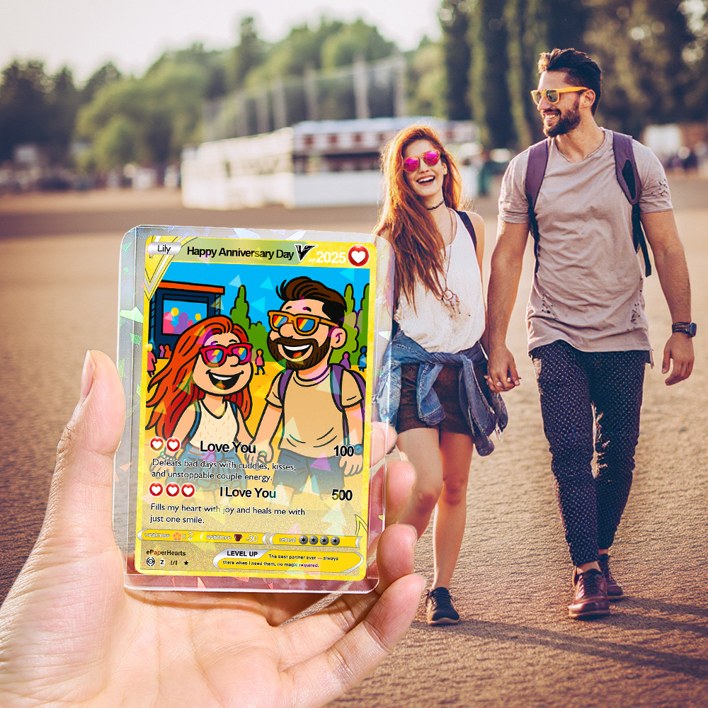Tarjetas De Pareja Con Foto Y Texto Personalizados, Regalo Para Novio, Recuerdo De Cumpleaños, Feliz Aniversario - MyFaceSocksES