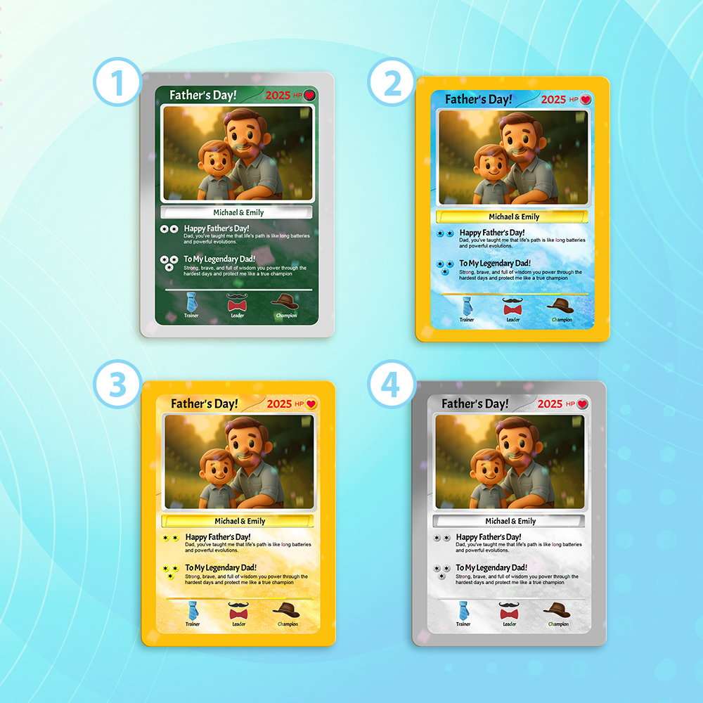 Tarjeta Personalizada Con Texto Y Foto Para Papá, Mini Regalo Inspirado En Dibujos Animados Retro. - MyFaceSocksES