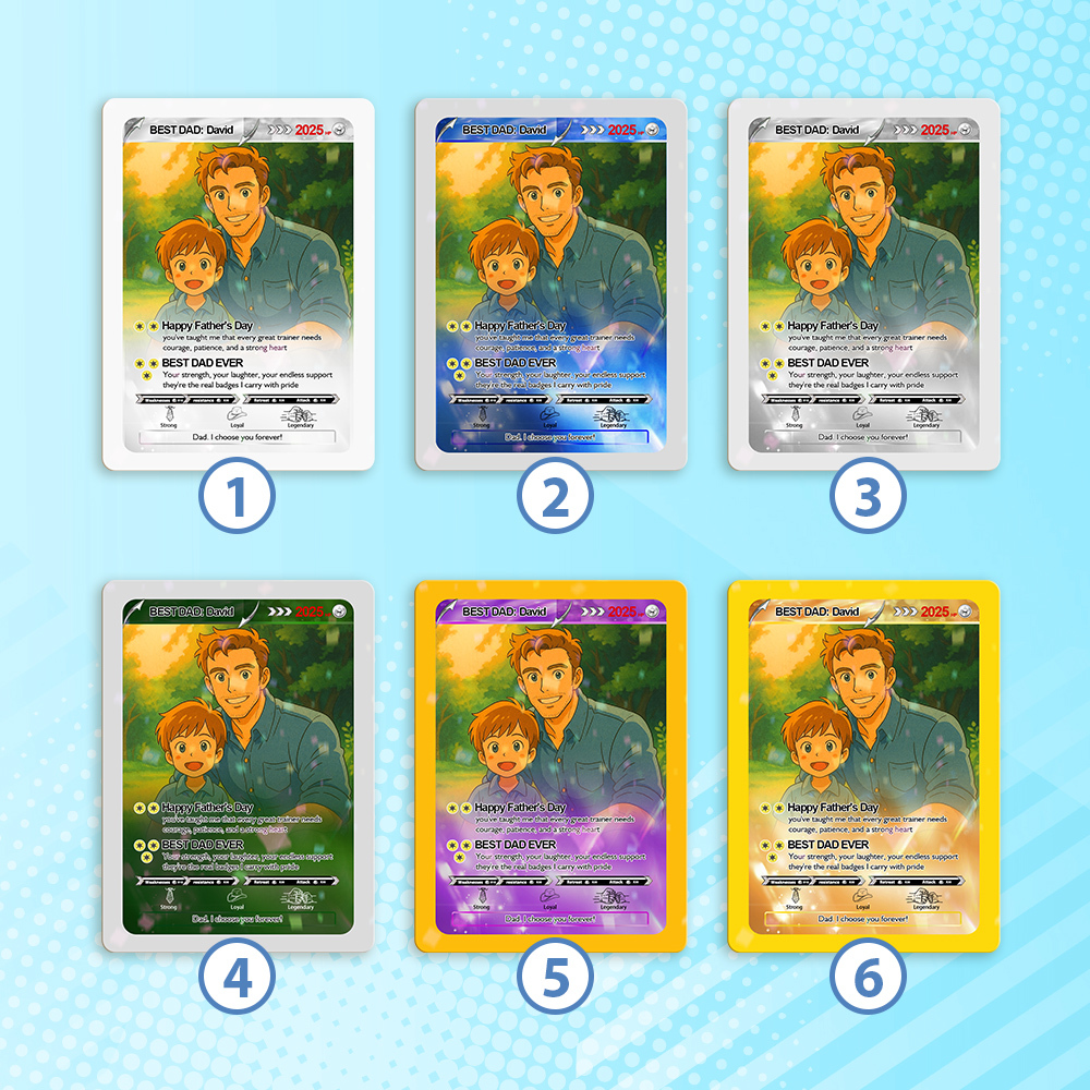 Tarjeta Personalizada Con Texto Y Foto Para Papá, Mini Regalo Inspirado En Dibujos Animados Retro. - MyFaceSocksES