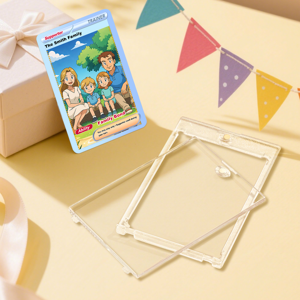 Tarjeta Coleccionable De Anime Personalizada Con Foto Y Nombre | Regalo Único Para Fans Y Parejas. Regalos De Navidad. - MyFaceSocksES