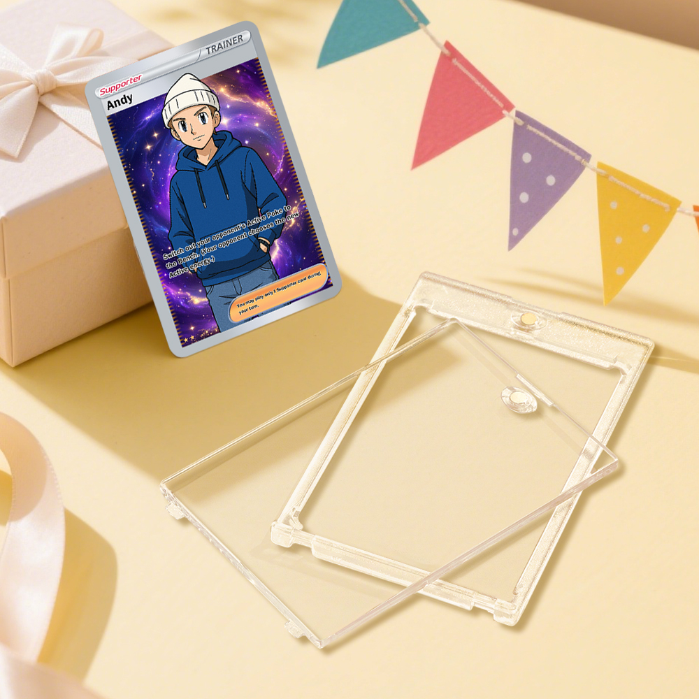Tarjeta Coleccionable De Anime Personalizada Con Foto Y Nombre | Regalo Único Para Fans Y Parejas. Regalos De Navidad. - MyFaceSocksES