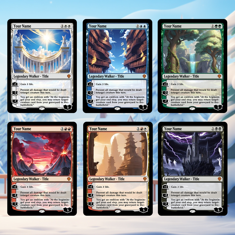 Tarjeta Acrílica Holográfica Personalizada Estilo Mtg. Regalo De Navidad Personalizado Estilo Magic. Regalo De Navidad Divertido Con Dibujos Animados Para Él O Ella. - MyFaceSocksES