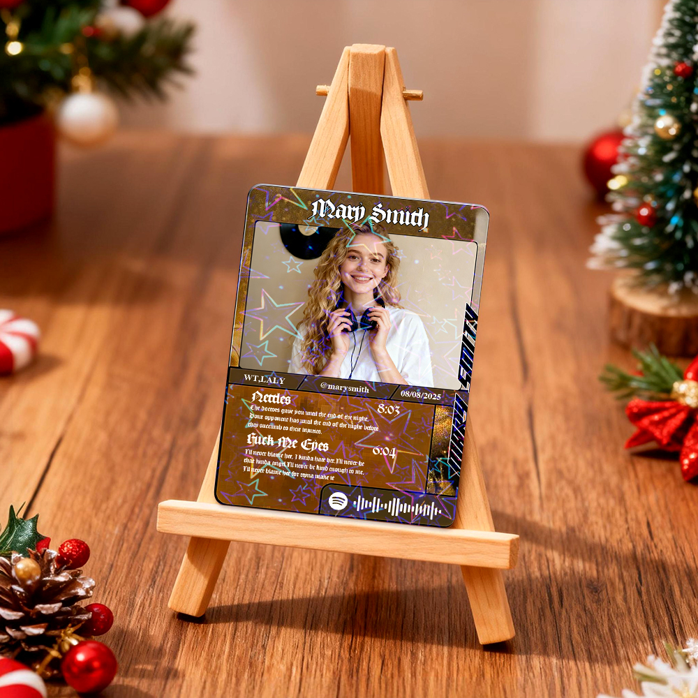 Tarjeta Musical Personalizada Para Parejas, Tarjeta Acrílica Personalizada Para San Valentín, Idea De Regalo, Tarjeta De Navidad. - MyFaceSocksES