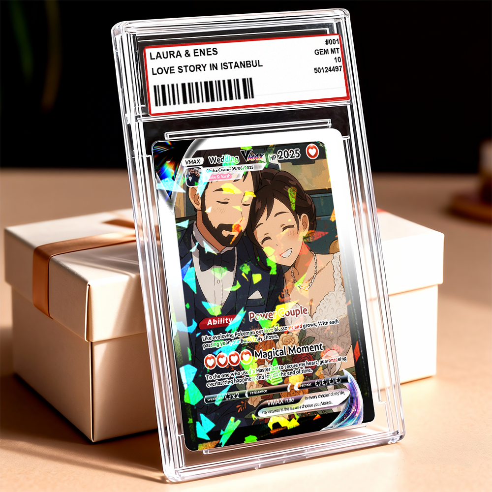 Tarjeta De Pareja De Anime Personalizada, Regalo Romántico De San Valentín Para Pareja, Recuerdo Coleccionable Único, Regalo De Boda - MyFaceSocksES