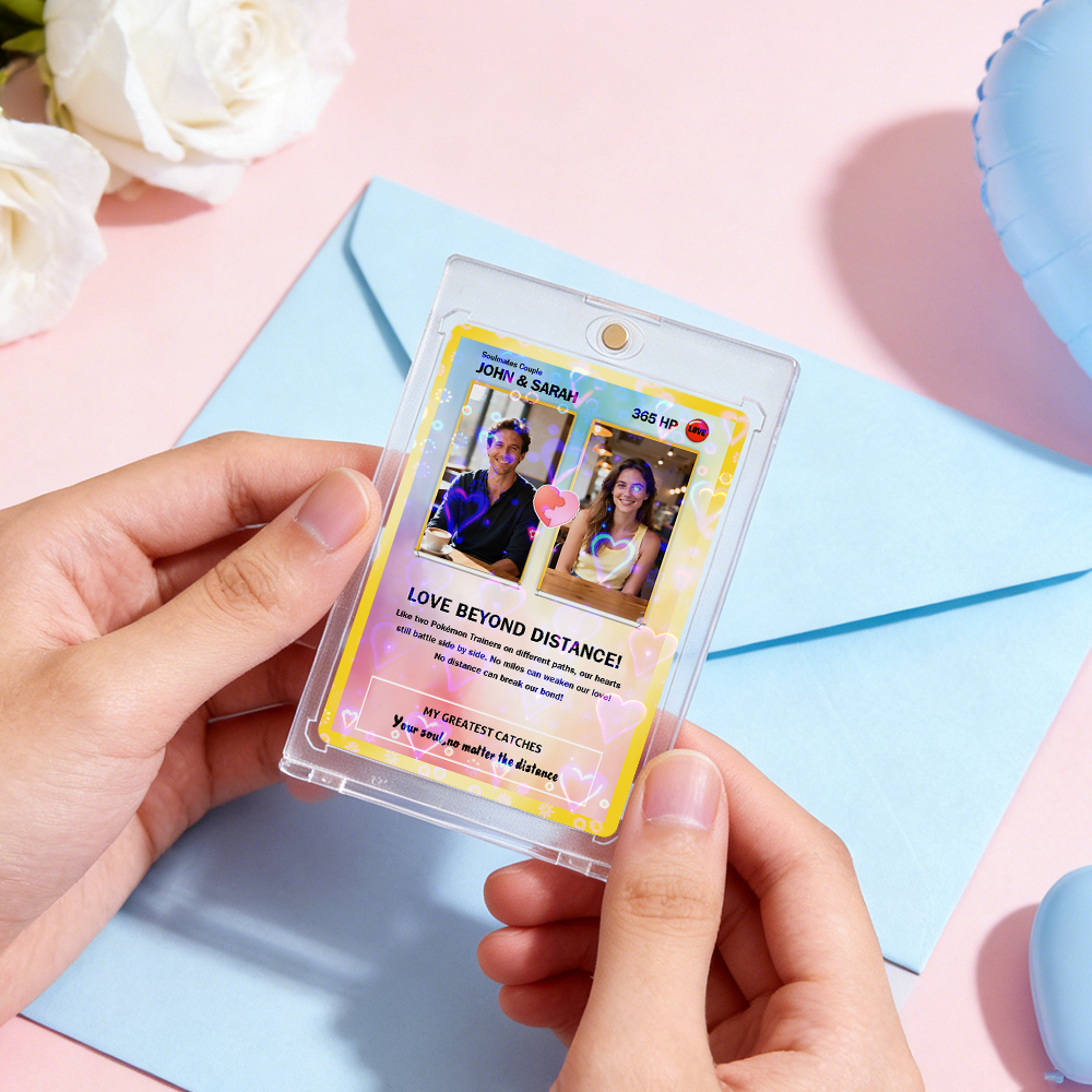 Tarjeta De Pareja Personalizada, Regalo Romántico De Aniversario Para Pareja, Recuerdo Coleccionable Único, Tarjeta Estilo Rompecabezas Con Foto De Pareja - MyFaceSocksES