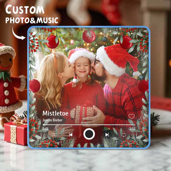 Imán De Nevera Personalizado Con Álbum De Fotos Y Música. Imán De Nevera Personalizado Para Móvil Con Música De Spotify. Regalos De Navidad Profesionales Para La Familia. - MyFaceSocksES