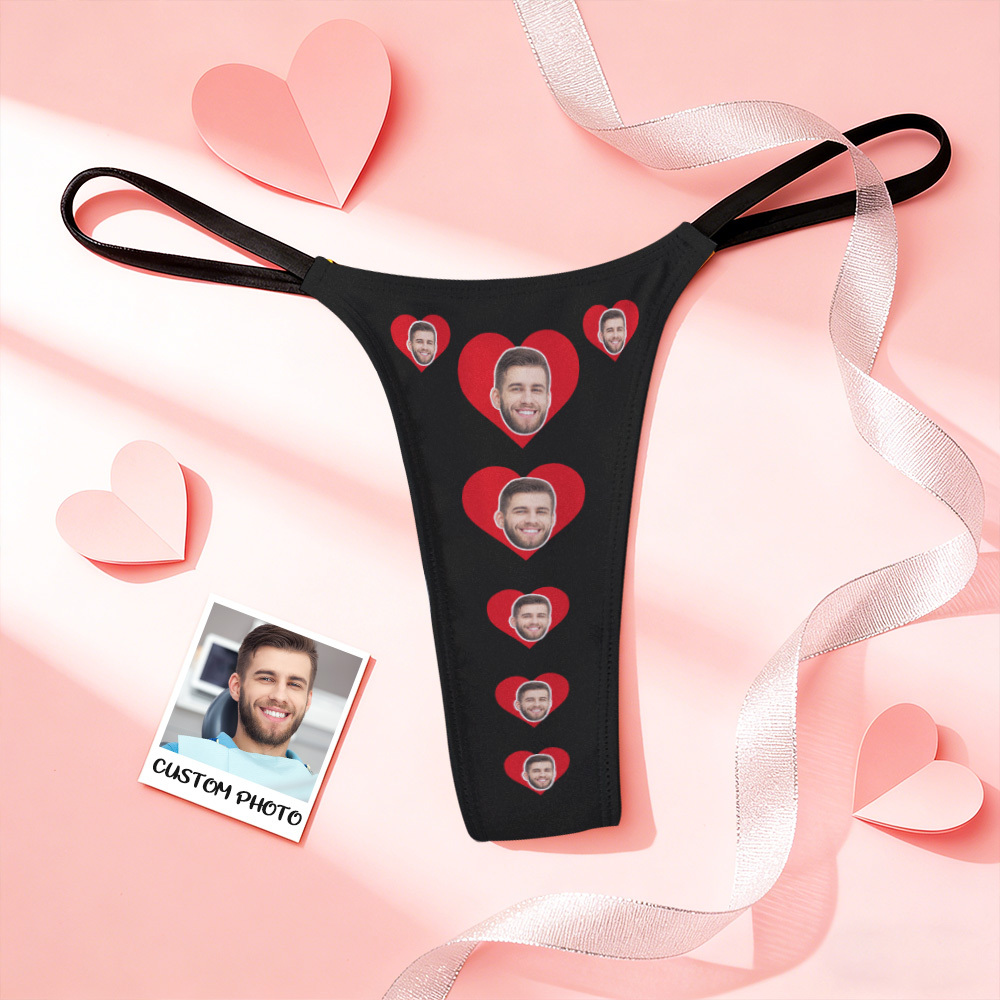 Tangas Personalizadas, Regalo De San Valentín, Bragas Con Foto De Cara, Ropa Interior Divertida, Calzoncillos, Tanga De Besos De Amor - MyFaceSocksES