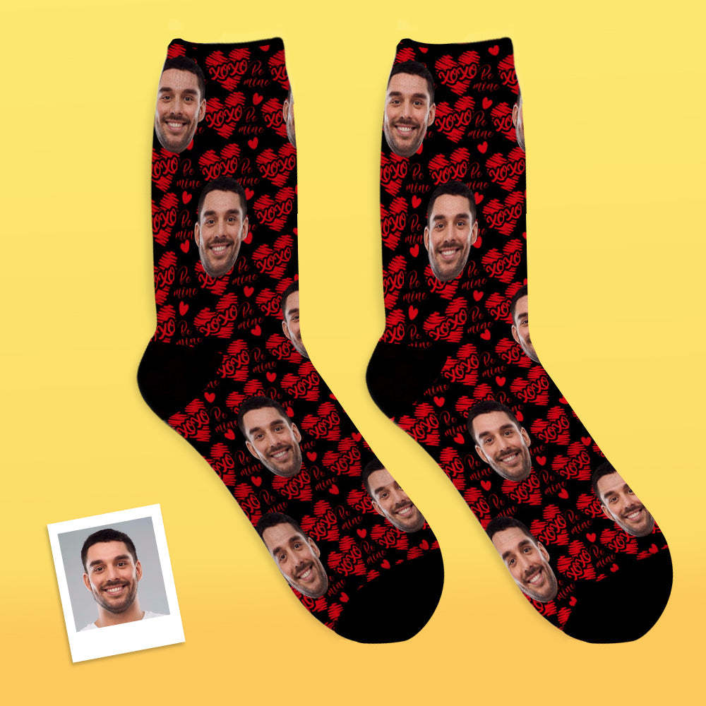 Calcetines De Cara Personalizados Agregue Imágenes Y Nombre Calcetines Suaves Transpirables Regalos De San Valentín - Xoxo - MyFaceSocksES