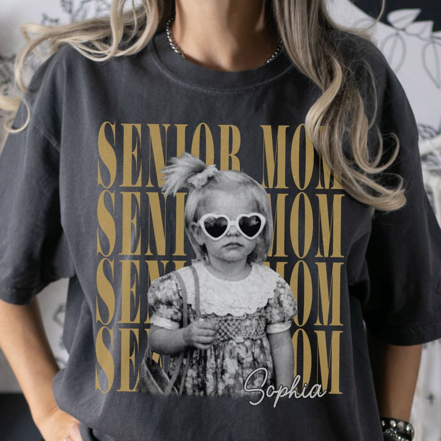 Camiseta Personalizada Vintage Con Foto Y Año De Graduación - Regalo Para El Día De La Madre - Camiseta Genial - MyFaceSocksES
