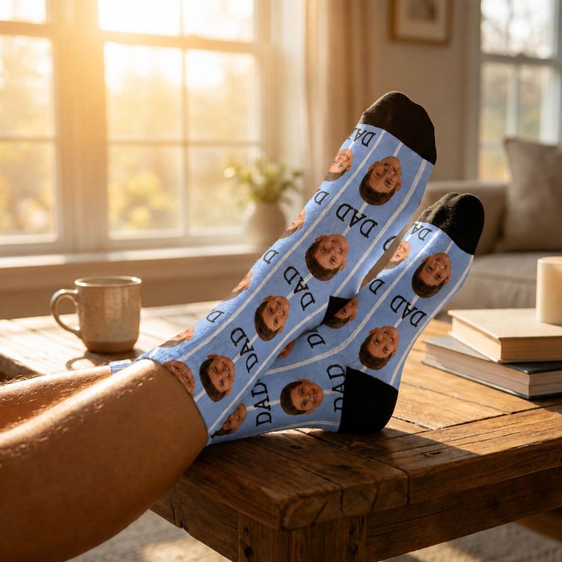 Calcetines Personalizados Con Cara De Papá, Calcetines Con Foto Personalizados Para Regalo Del Día Del Padre, Regalo Divertido Para Papá, Calcetines Con El Mejor Papá De Todos Los Tiempos, Regalo De Calcetines Para Abuelo - MyFaceSocksES