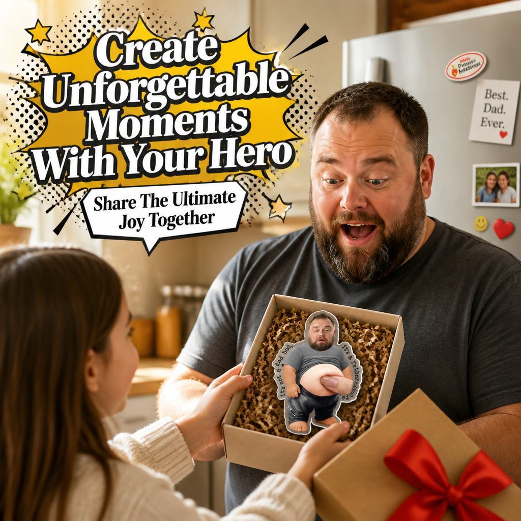 Ce N’est Pas Un Papa Bod, C’est Une Figure Paternelle – Cadeau Drôle Pour La Fête Des Pères – Aimant De Réfrigérateur Personnalisé - MyFaceSocksFR