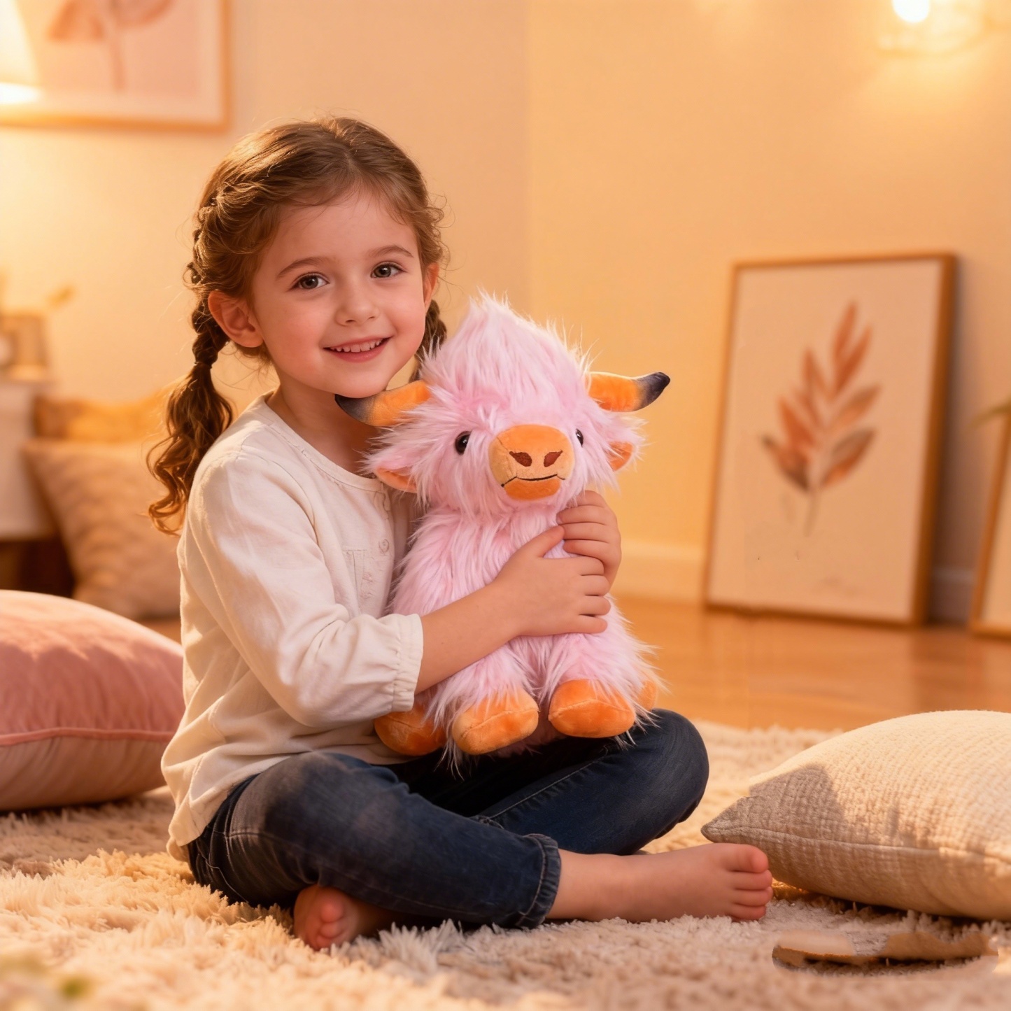 Vache Des Highlands Écossaise En Peluche, Poupée Vache Moche, Cadeau Mignon Pour Enfants Et Couples - MyFaceSocksFR