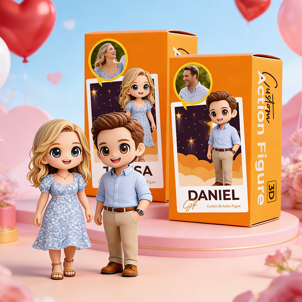 Figurines 3d Personnalisées, Mini Figurines, Personnalisation Photo, Boîte Aveugle, Cadeaux Pour Maman