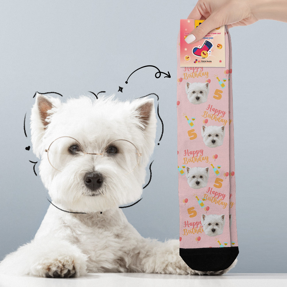 Chaussettes Personnalisées Pour Le Visage Âge Et Chaussettes Pour Le Visage Idée Cadeau D'anniversaire Joyeux Anniversaire À Vous - MyFaceSocksFR