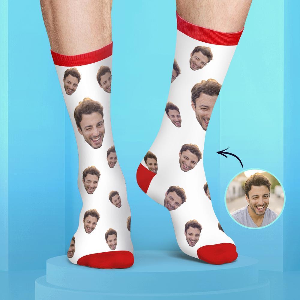 Chaussettes Personnalisées de Visage Couleur Bonbon