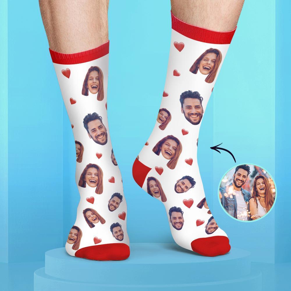 Chaussettes Personnalisées de Visage Couleur Bonbon