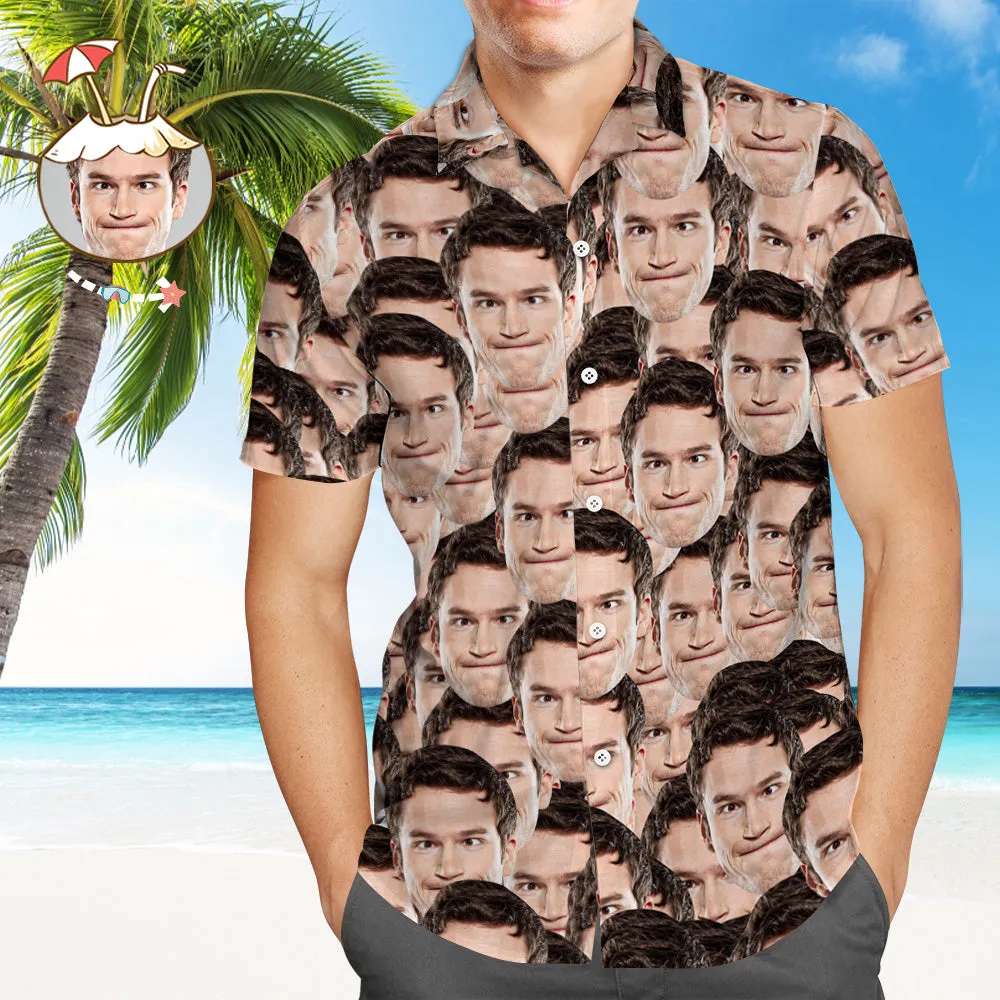 Chemise Hawaïenne À Visage Personnalisé Chemise Hawaïenne Imprimée Pour Hommes Chemise Personnalisée Pour La Fête Des Pères Cadeau Pour Papa