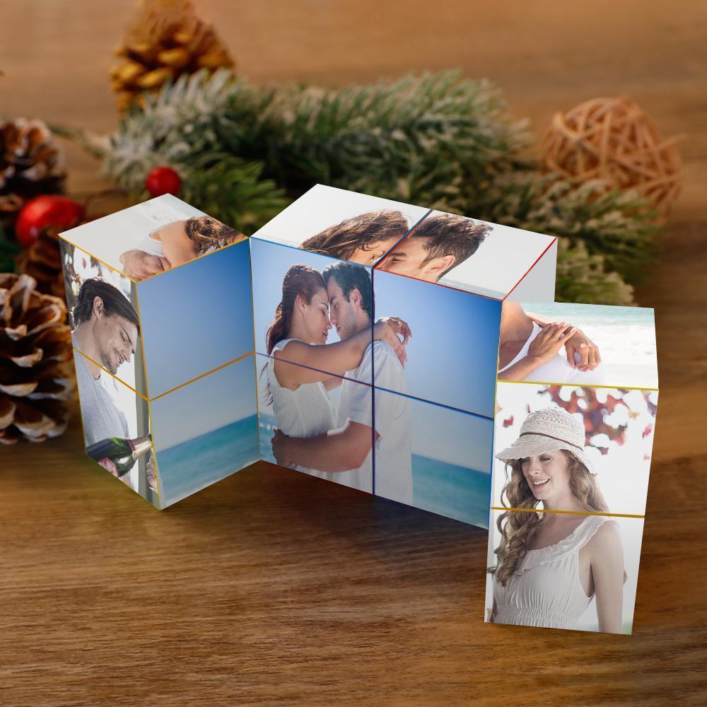 Cube Rubik's Cube Personnalisé Avec Photo, Cube Photo Infini Pliable Pour Couples, Cadeau Idéal Pour Noël - MyFaceSocksFR