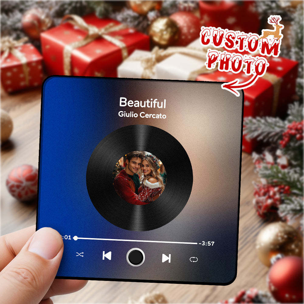 Album Photo Personnalisé, Aimant De Réfrigérateur Musical, Aimant De Réfrigérateur Spotify Personnalisé Pour Téléphone, Cadeaux De Noël Professionnels - MyFaceSocksFR