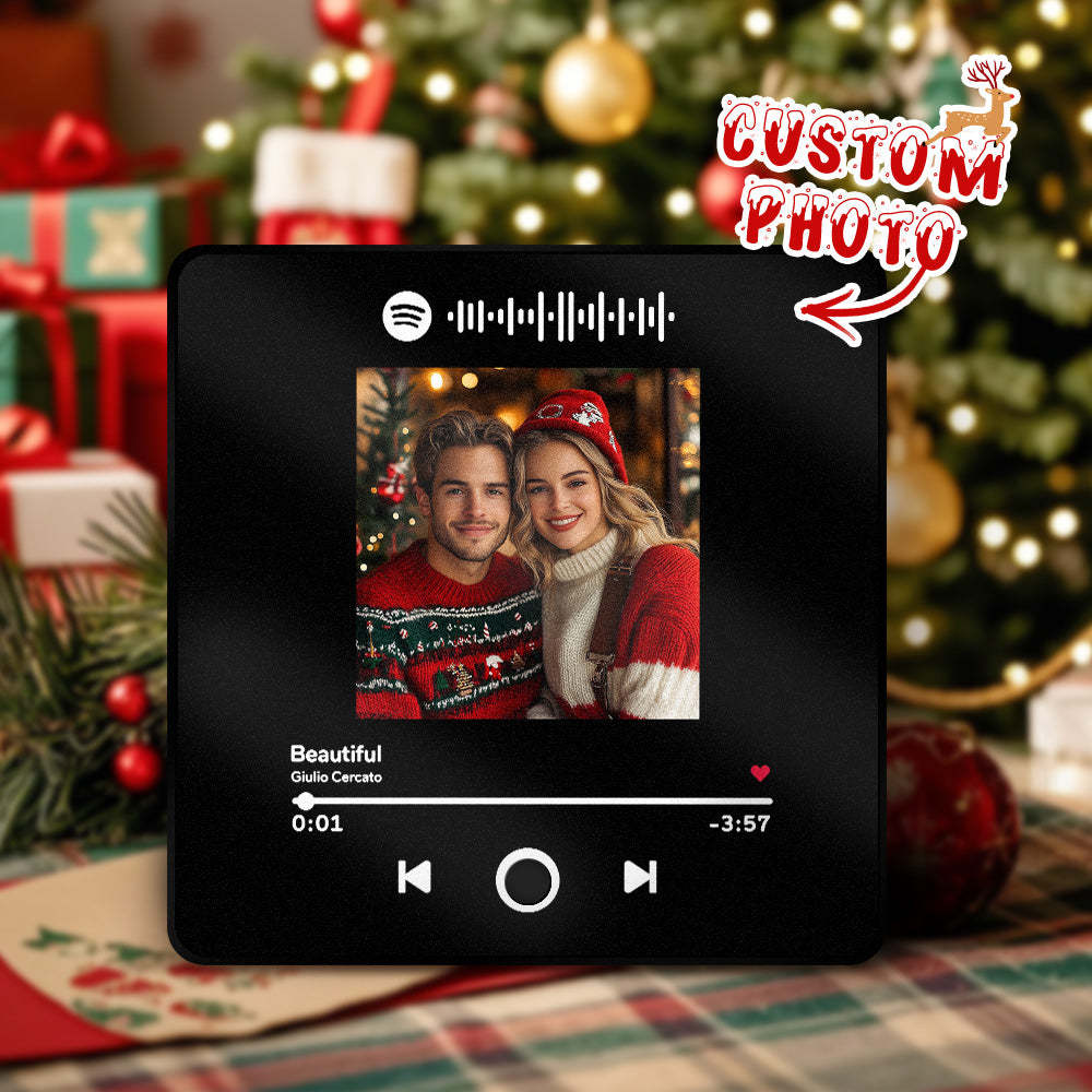 Album Photo Personnalisé, Aimant De Réfrigérateur Musical, Aimant De Réfrigérateur Spotify Personnalisé Pour Téléphone, Cadeaux De Noël Professionnels - MyFaceSocksFR