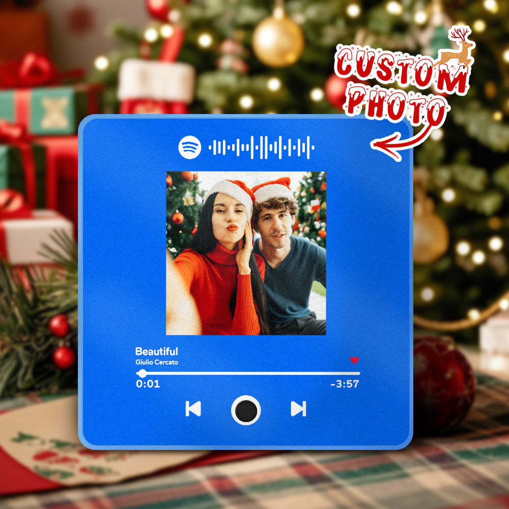 Album Photo Personnalisé, Aimant De Réfrigérateur Musical, Aimant De Réfrigérateur Spotify Personnalisé Pour Téléphone, Cadeaux De Noël Professionnels - MyFaceSocksFR
