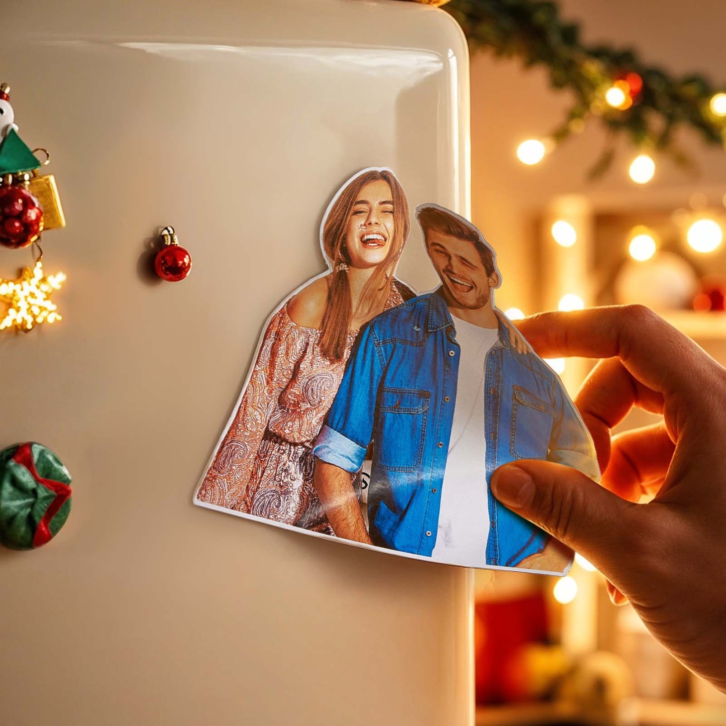 Meilleur Aimant Personnalisé De Haute Qualité – Cadeau Photo Magnétique Pour Réfrigérateur Enregistrez Votre Meilleur Cadeau Photo De Vacances - MyFaceSocksFR
