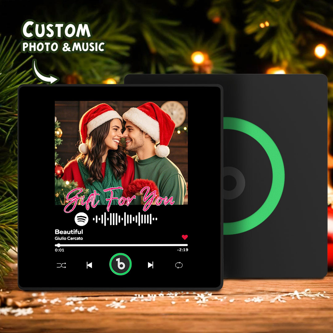 Aimant De Réfrigérateur Musical Personnalisé Avec Cadre Coloré, Autocollant Photo Mural Musical, Cadeau Pour Couple - MyFaceSocksFR