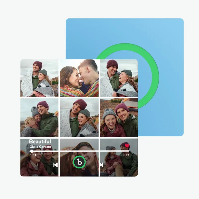 Aimant De Réfrigérateur Musical Personnalisé Avec Cadre Coloré, Autocollant Photo Mural Musical, Cadeau Pour Couple - MyFaceSocksFR