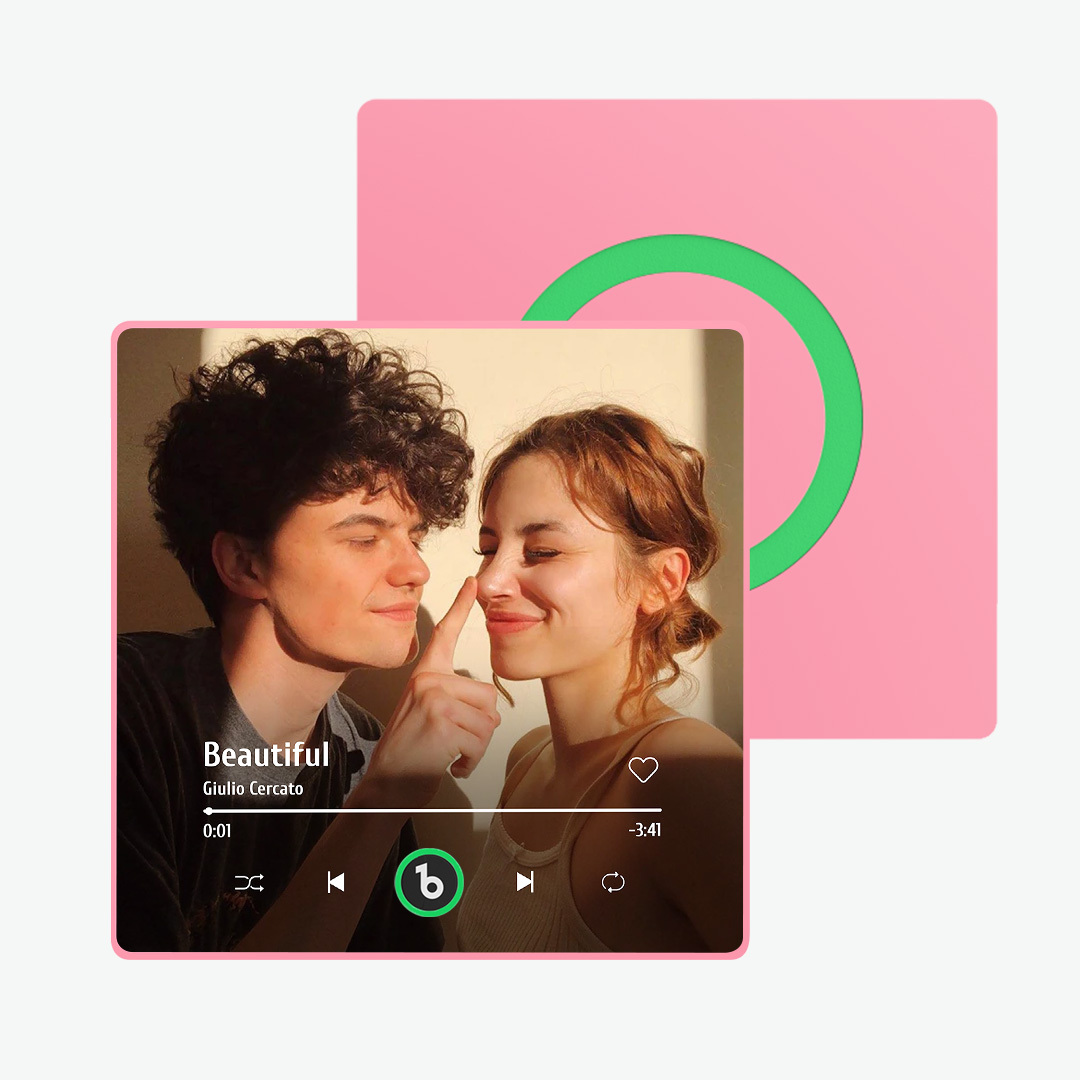 Aimant De Réfrigérateur De Musique Personnalisé Amour Rose Nouvelle Saint-valentin Limitée 4.0 Version Améliorée Autocollant Mural De Musique Autocollant Photo Jouer De La Musique Sans Téléphone Portable Différents Styles Cadeau De Couple - MyFaceSocksFR