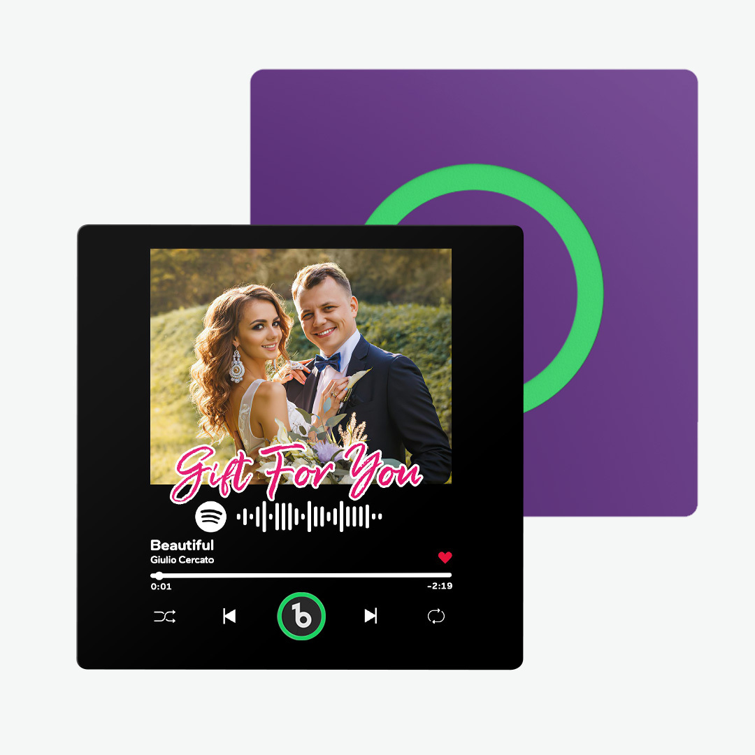 Aimant De Réfrigérateur De Musique Personnalisé, Autocollant Photo Mural De Musique Qui Joue De La Musique Sans Téléphone Portable, Plusieurs Styles, Cadeaux De Couple - MyFaceSocksFR