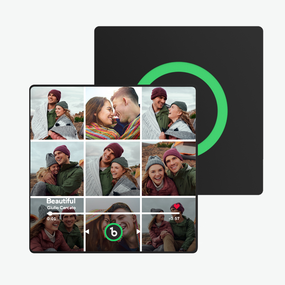 Aimant De Réfrigérateur Musical Personnalisé Et Photo Avec Cadre Coloré, Autocollant Mural De Musique, Mouvement Musical Pouvant Être Joué, Cadeau Pour Couple - MyFaceSocksFR