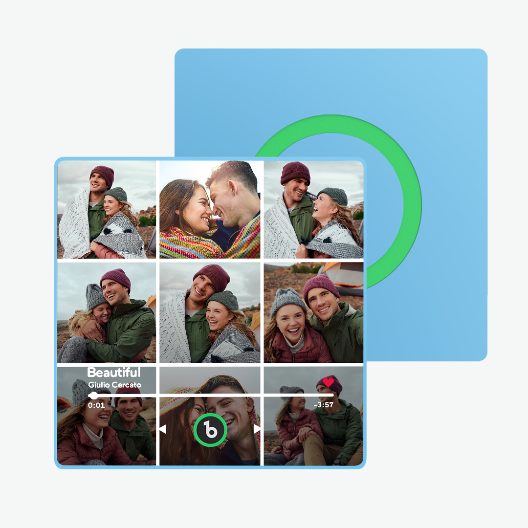Aimant De Réfrigérateur Musical Personnalisé Et Photo Avec Cadre Coloré, Autocollant Mural De Musique, Mouvement Musical Pouvant Être Joué, Cadeau Pour Couple - MyFaceSocksFR