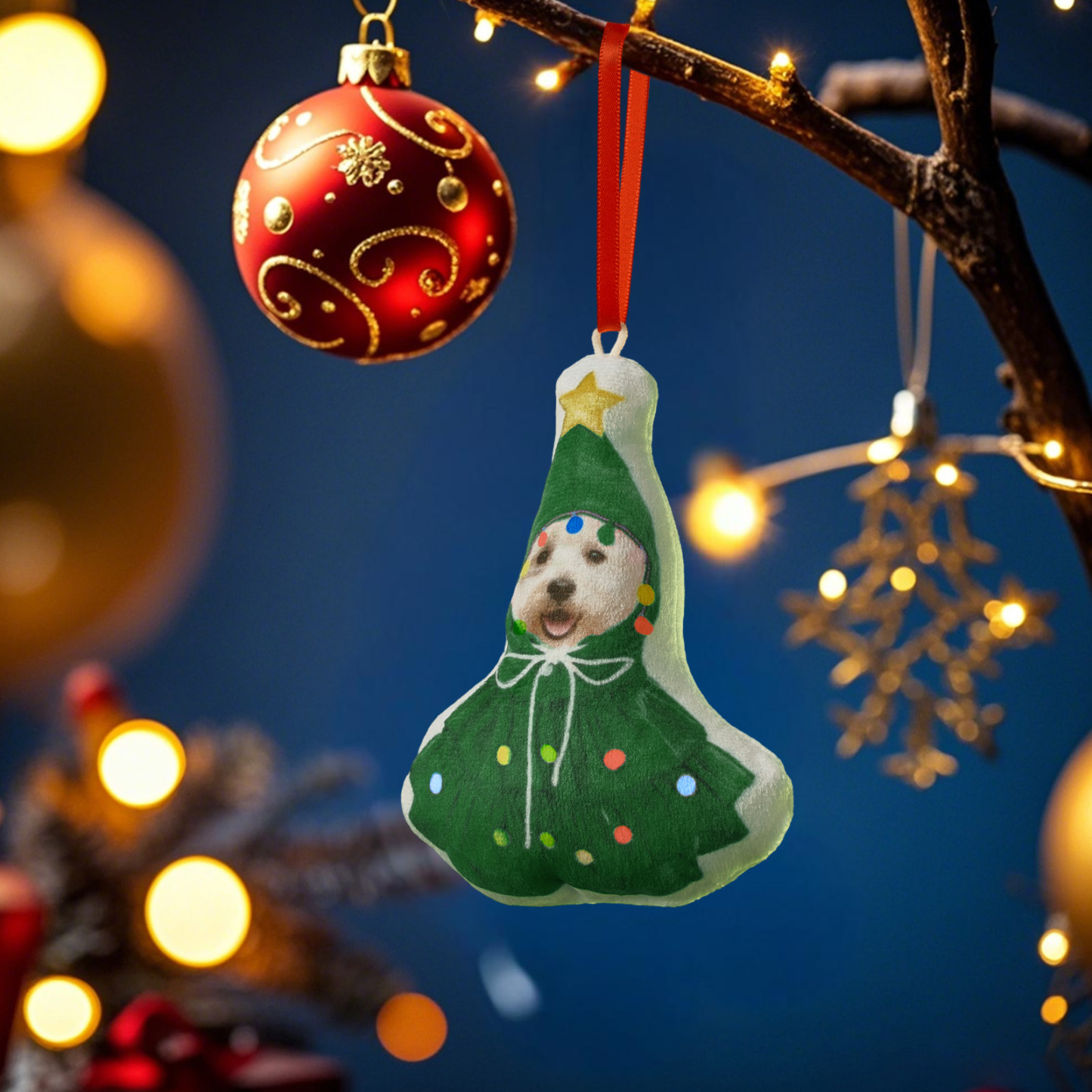 Décoration De Sapin De Noël Miniature Personnalisée Avec Photo, Cadeau De Décoration De Noël Pour La Famille Et Les Amoureux Des Animaux - MyFaceSocksFR