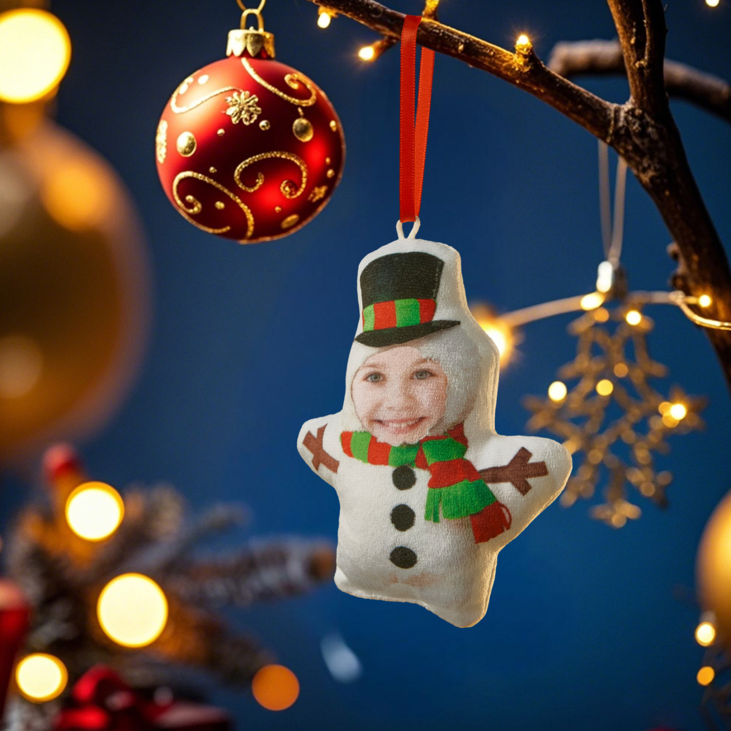 Décoration De Sapin De Noël Miniature Personnalisée Avec Photo, Cadeau De Décoration De Noël Pour La Famille Et Les Amoureux Des Animaux - MyFaceSocksFR