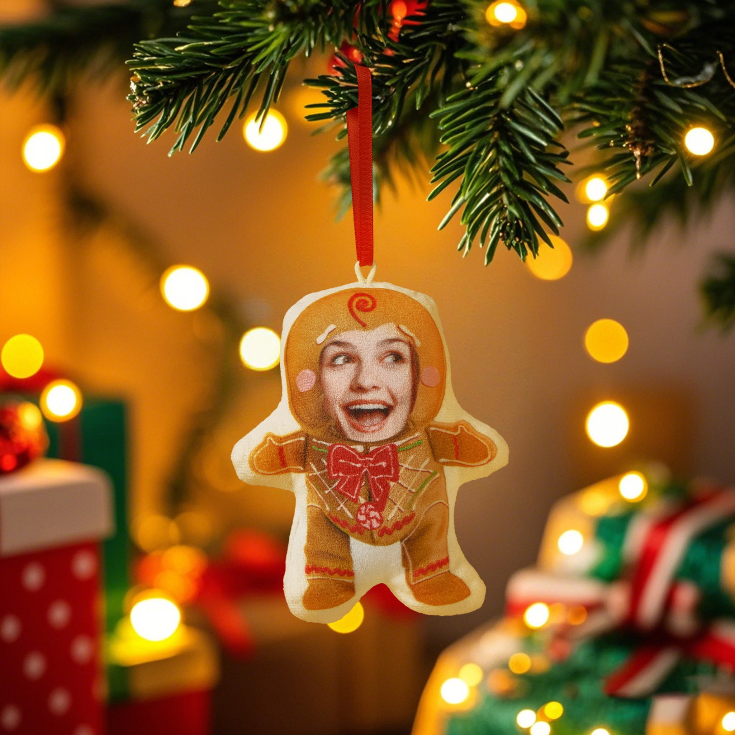 Décoration De Sapin De Noël Miniature Personnalisée Avec Photo, Cadeau De Décoration De Noël Pour La Famille Et Les Amoureux Des Animaux - MyFaceSocksFR