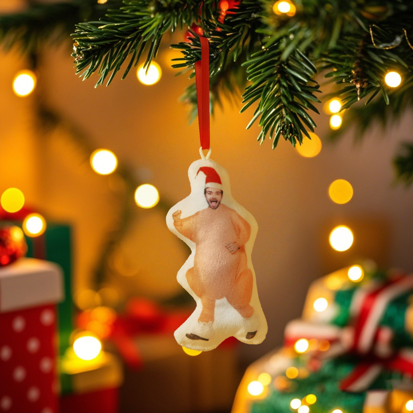 Décoration De Sapin De Noël Miniature Personnalisée Avec Photo, Cadeau De Décoration De Noël Pour La Famille Et Les Amoureux Des Animaux - MyFaceSocksFR