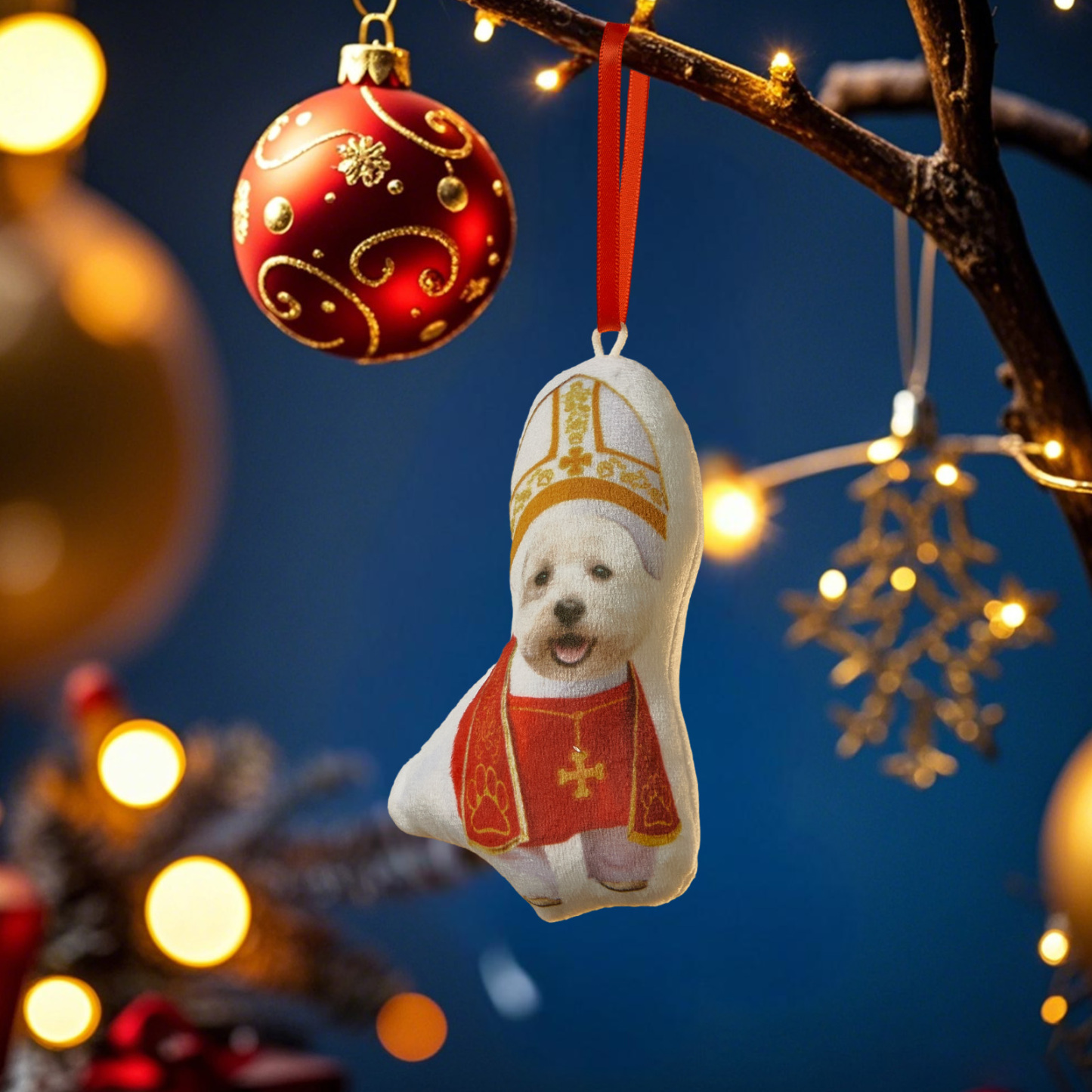 Décoration De Sapin De Noël Miniature Personnalisée Avec Photo, Cadeau De Décoration De Noël Pour La Famille Et Les Amoureux Des Animaux - MyFaceSocksFR