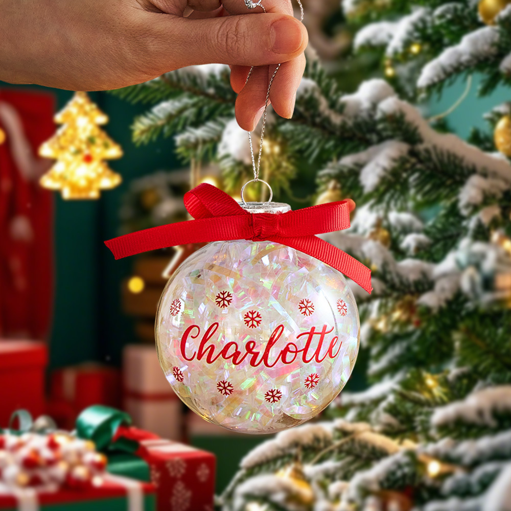 Boules De Noël Personnalisées, Ornements Avec Nom, Décorations De Noël - MyFaceSocksFR