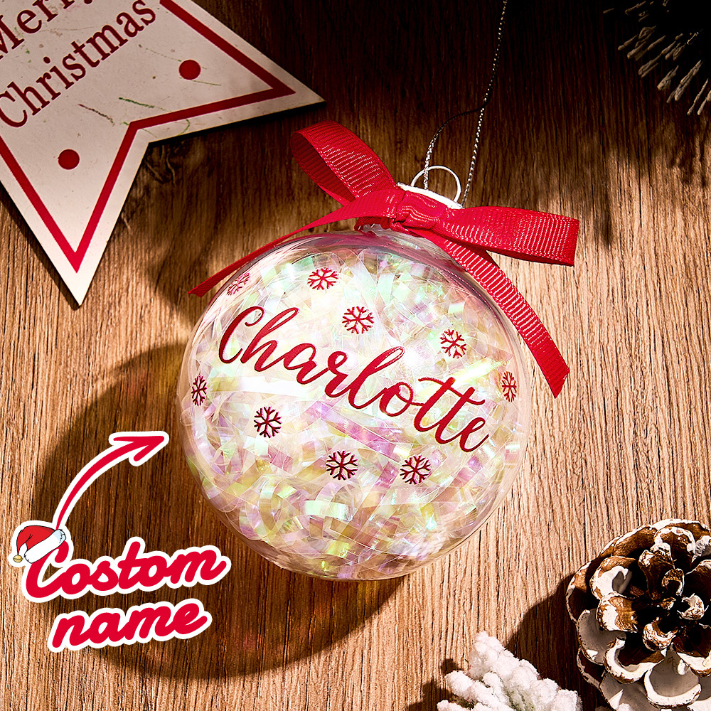 Boules De Noël Personnalisées, Ornements Avec Nom, Décorations De Noël - MyFaceSocksFR