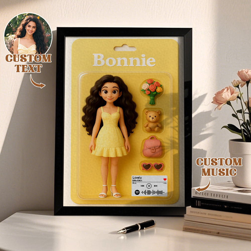 Portrait Personnalisé, Portrait 3d Personnalisé, Figurine D'action Personnalisée - MyFaceSocksFR