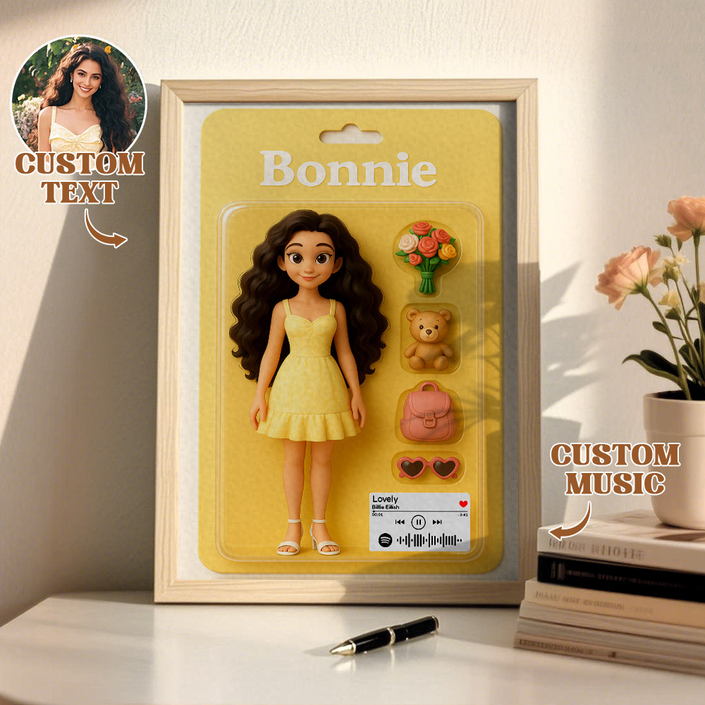 Portrait Personnalisé, Portrait 3d Personnalisé, Figurine D'action Personnalisée - MyFaceSocksFR