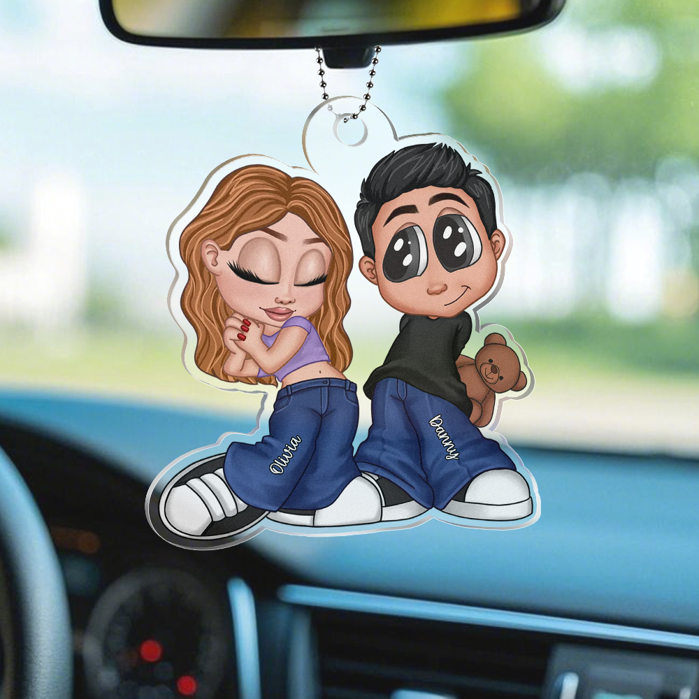 Ornement Personnalisé En Acrylique Pour Couple, Cadeau De Saint-valentin Pour Lui Et Pour Elle - MyFaceSocksFR