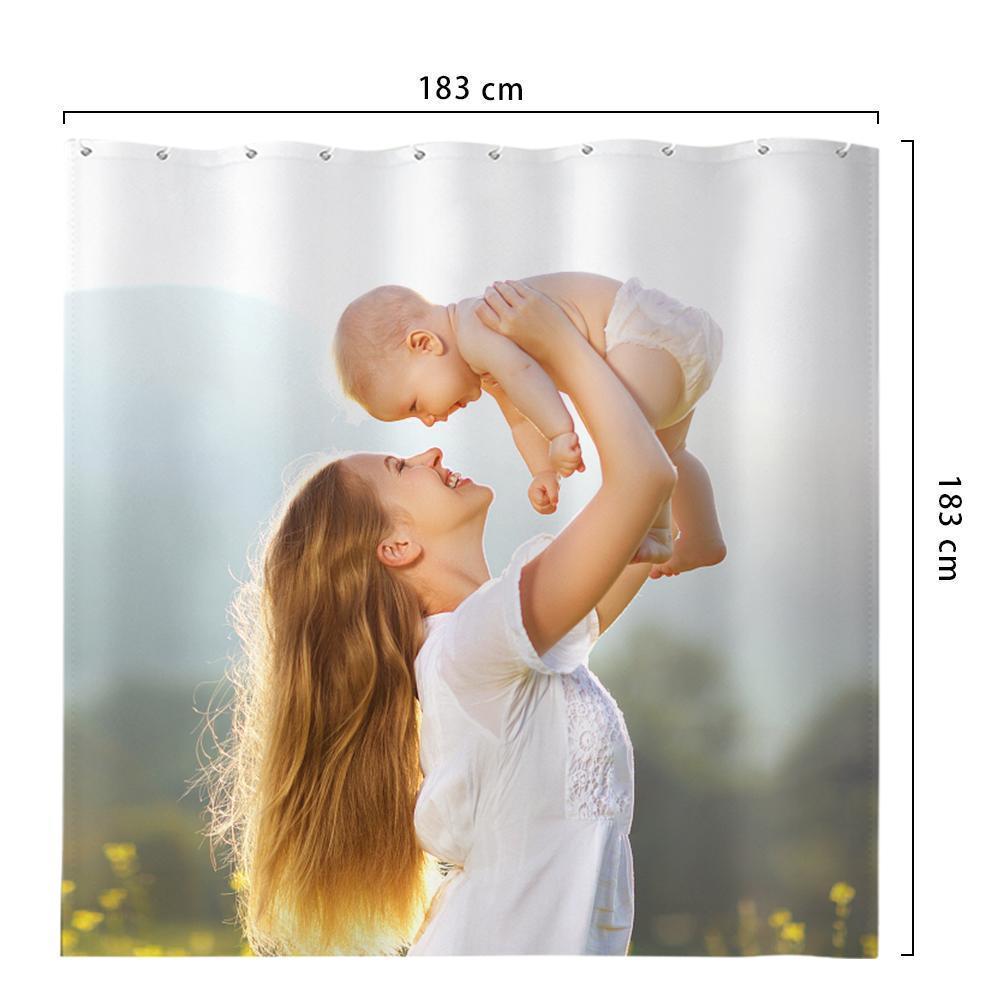 Rideau De Douche Personnalisé Décor De Salle De Bain Unique Bébé Mignon - VisageChaussettes