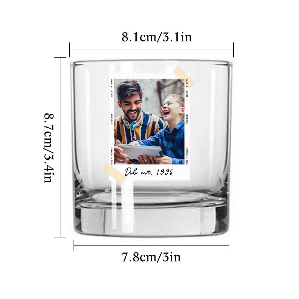 Cadeaux Papa, Cadeaux Pour Papa, Photo Personnalisée Papa Est Verre à Whisky, Cadeau Grand-père, Verre Papa, Cadeaux Pour Lui, Portrait Photo Grand-père Verre, Nouveau Papa - MyFaceSocksFR